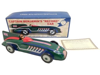 Schylling Collector Series Captain Benjamin's Record Car Wind Up, New