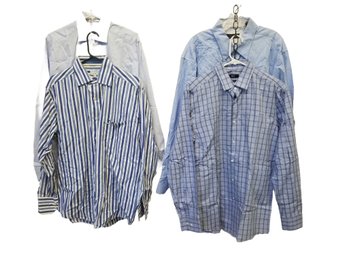 4 Men's Designer Long Sleeve Shirts: Boss, Alex Cannon, Eton & JCLA - Sizes: M-XXL