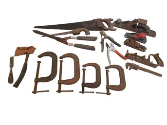 Vintage Hand Tools: Clamps, Handsaw, Planers, Pliers & More