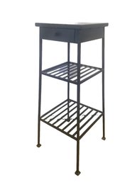 Black Industrial Style Iron Dentist Cabinet Side Table