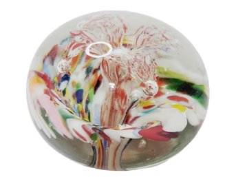 Vintage Colorful Art Glass Paperweight - Murano?