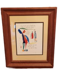 2002 Framed Brian Andreas Story People One Child Print