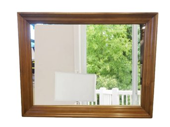 Large Solid Wood Framed Dresser Mirror With Support Brackets - Mirror Is Heavy