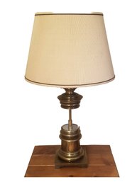 Vintage STIFFEL Lighthouse Brass & Glass Nautical Table Lamp