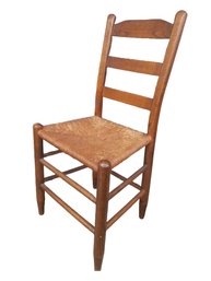 Vintage Rush Seat Ladder Back Chair