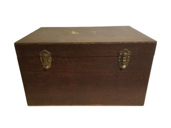 Small Vintage Wood Chest With Handles