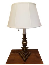 Vintage Stiffel Brass Triangle Base 2-bulb Table Lamp  #1