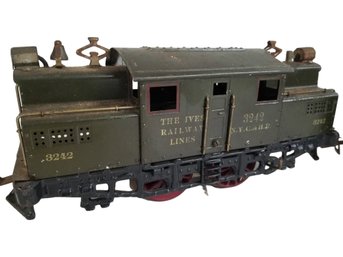 1922 Antique MTH Tinplate Ives Railway Line Electric Locomotive 3242 Standard Gauge