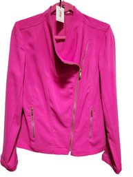 NWT Calvin Klein Hot Pink Fuschia Dahlia Ladies Size 12 Zip Up Jacket