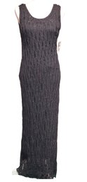 NWT Carole Little Dresses Newsday Battenberg Black Lace Size 12 Sleeveless Long Dress