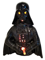 Rarevintage 1979 Star Wars Darth Vader With Light Saber Ceramic Lamp