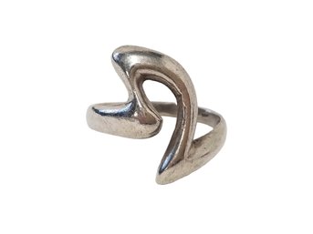 Vintage Sterling Silver Zig Zag Wave Ring - Size 7 1/4