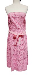 NWT Lilly Pulitzer Pink Siena Kentucky Eyelet Strapless Ladies Dress - Size 12