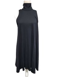 NOS DKNY Donna Karan Ladies Black Size 10 Wool Blend Sleeveless Turtleneck Dress
