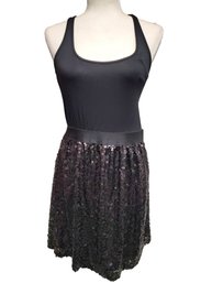 NWT Eighty Six Ladies Size Large Black Sleeveless Sequined Dress