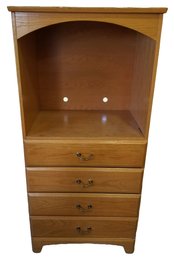 Four Drawer Traditional Styled Wood Bachelor Chest Hutch