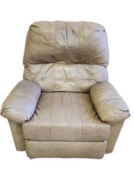 Motionworks Tan Leather Rocking Reclining Chair