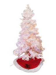 7ft White Pre-lit Christmas Tree