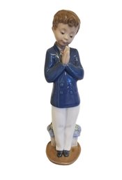 Vintage Lladro NAO Porcelain 'Time To Pray' Boy Figurine Hand Made In Spain