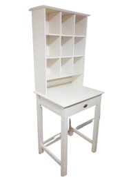 PIER 1 Imports White Small Desk With Cubbies Organization Center