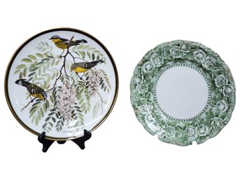 Two Vintage Porcelain Plates-Ridgways Josephine & Frankline Porcelains Songbirds Of The World