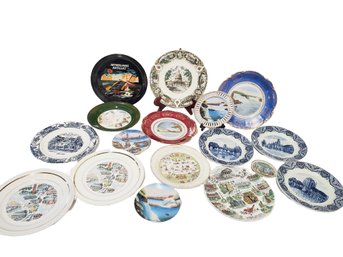 Vintage Large Lot Of Collectible Souvenir Plates - Florida, Rotterdam, Washington DC & More