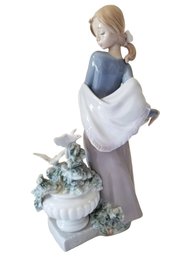 Vintage Lladro 5416 'The Garden' Porcelain Sculpture Figurine Hand Made In Spain 1989