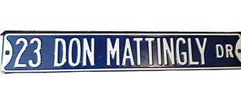 Don Mattingly Heavy Steel Sign,  Yankees Baseball