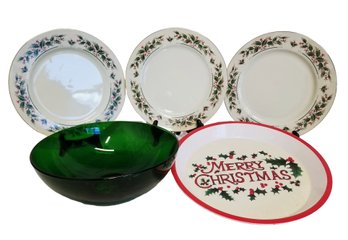 Christmas Tableware Separates: Holly Yuletide Dinner Plates, Melamine Cookie Tray And More