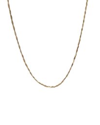 Small 14kt Yellow Gold Serpentine Twist Chain Necklace