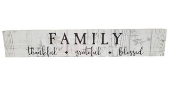 'Family Thankful-Grateful-Blessed' Canvas Art Decor