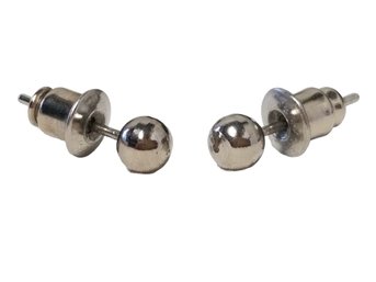 Vintage Petite .925 Sterling Silver Ball Stud Earrings