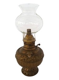 The Tiny Juno Vintage Brass Hurricane Kerosene Lamp - Made In The USA