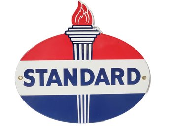 Standard Oil Painted Enamel Wall Man Cave Shop Sign