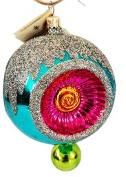 Large 5.5' Christopher Radko Hand Blown Glass Ornament With Tag - Original Box  (lot DD-S)