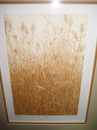 Ruth Leaf Etching  GRASSES - Signed LIMITED  EDITION 26/350