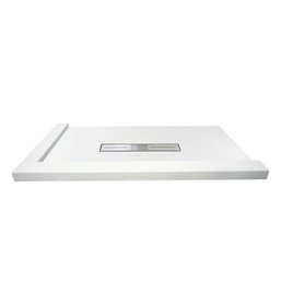 Samuel Mueller 51-In X 40-In Zero Threshold Shower Base With Center Drain, In White