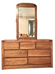1980s Oak Dresser With Mirror By  LEA-The Furniture People