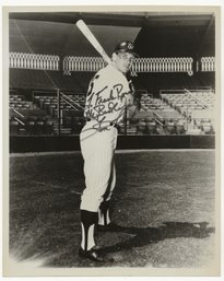 Original 1960s Autographed Tom Tresh Black And White Team Issued 8x10 Photo