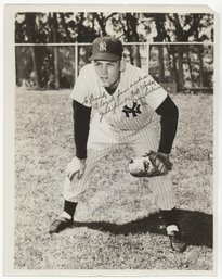 Original 1960s Autographed Norm Siebern Black And White Team Issued 8x10 Photo