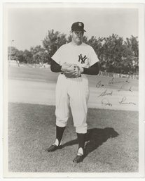 Original 1960s Autographed Don Larsen Black And White Team Issued 8x10 Photo