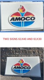 Large Original Amoco Gas Station Signs
