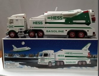 1999 Hess Toy Truck And Space Shuttle - Working Lights, Flashers & 2 Sounds!  In Original Box              E1