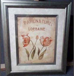 Beautiful Wood Framed Print Parcnaturel De Lorraine Tulip Images With Artist Signature  CVBK