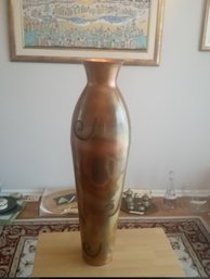Majestic Tall Copper Vase From India