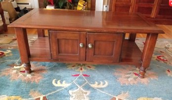 Traditional Mid Century Coffee Table With Walnut Finish