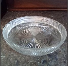 Stunning Vintage Leaded Crystal Libbey 8 Inch ABG Bowl With Both Fluted & Raised Diamond Patterns