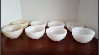 Wonderful Vintage Fire King Oven Ware Cereal Or Small Soup Bowls, 8 Count