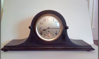 Vintage Seth Thomas Dark Wood Cabinet Mantle Clock