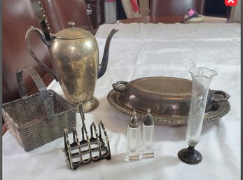 Vintage Mixed Lot Of Sterling Silver & Silver Plate Items